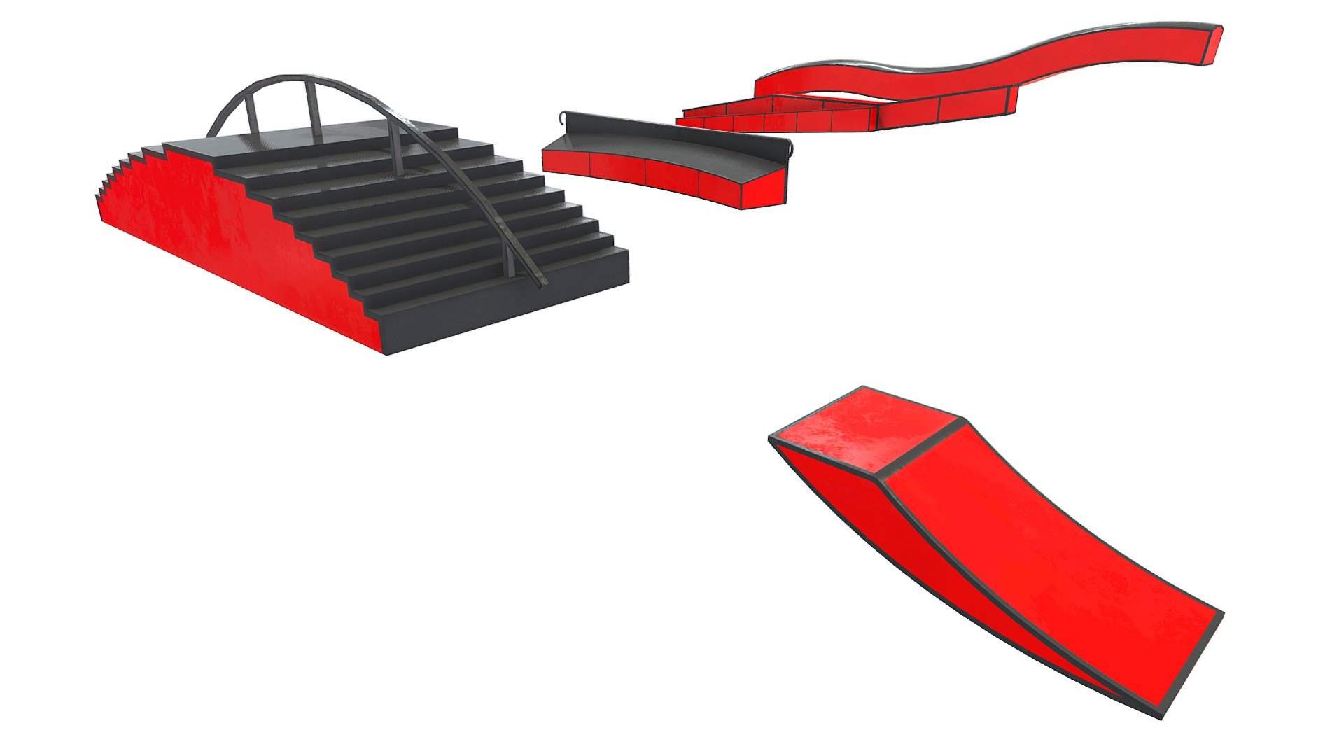 Snowboard Ramps
Realtime ready Snowboard Ramps, setup with PBR textures &amp; clean topology for use in 3d development. 

Check out our Main Collections

More Sports &nbsp;
Stadiums &amp; Arenas&nbsp;
Sports&nbsp;
Fitness&nbsp;
Extreme Sports&nbsp;
Snow&nbsp;
Fun&nbsp;

Detailed Description Info:




Model: Snowboard Ramps

Media Type: 3D Model

Geometry: Quads/Tris

Textures: Yes

Materials: Yes

Rigged: No

Animated: No

UV Mapped: Yes

Unwrapped UV’s: Non-Overlapping
