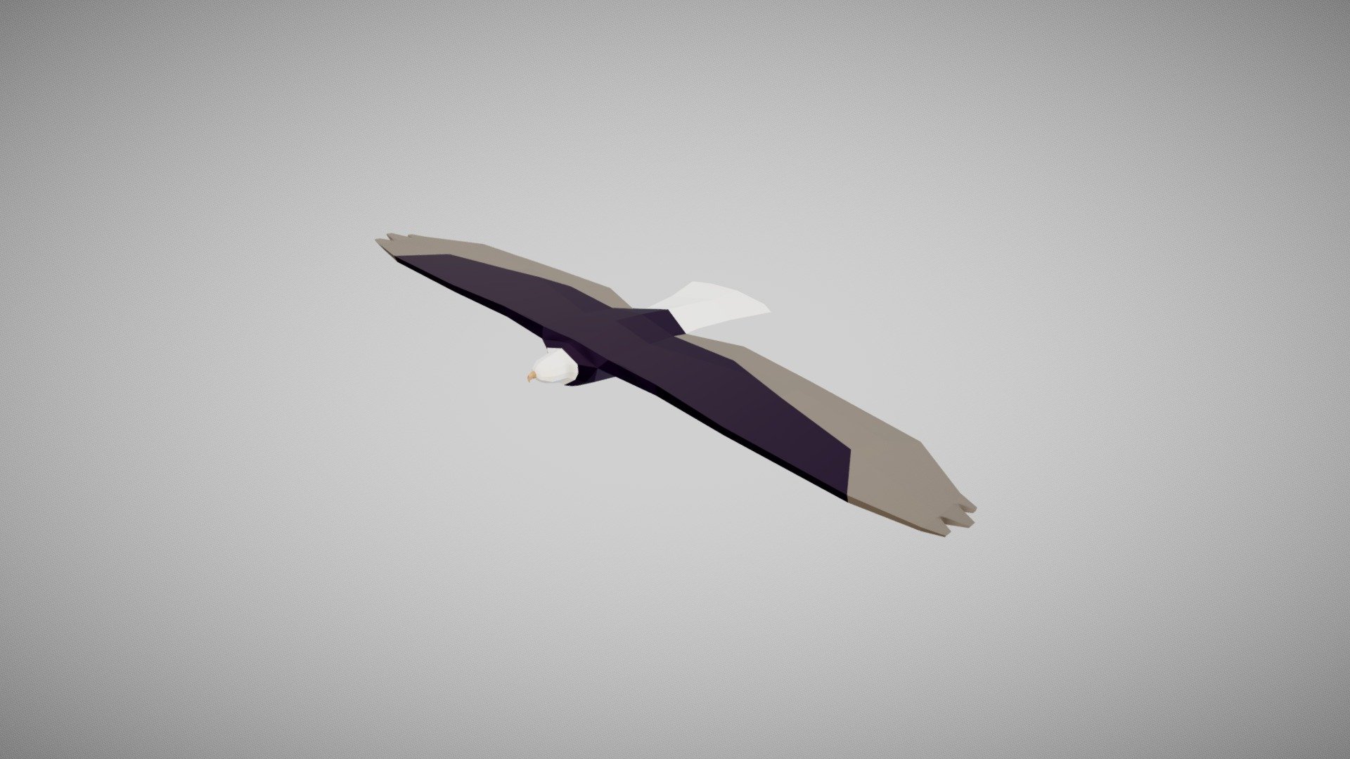 Low poly eagle. Made with Blender.