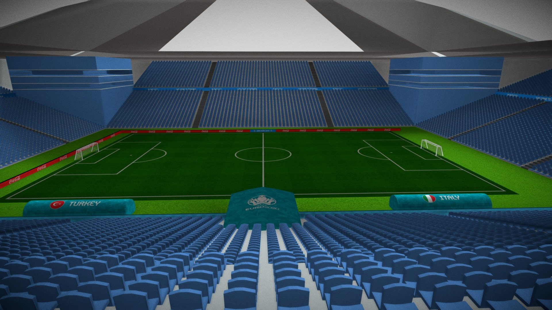 Free available football stadium. European Championship 2020 themed. An imaginary stadium based in Istanbul. (The stadium is not real. It was designed by me.)