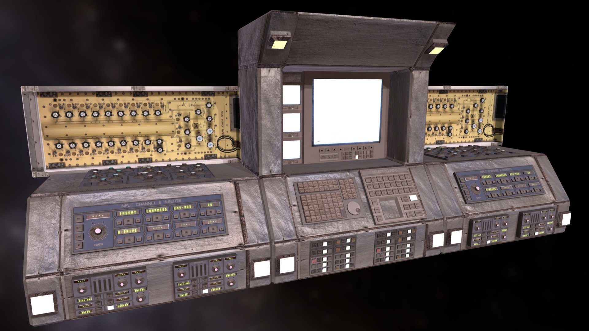 Computer Retro Super Machine PBR Electronics -Low Poly -4k Textures -UV Unwrapped NON Overlapping -Aligned to 0/0/0 X,Y,Z -Uses 5 Textures includes Normal Map for Metal Material -PBR Game Ready Mobile - Desktop - Console Unlimited Support!\n\nModelled Rendered in Blender Cycles 2.76