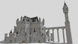 Fantasy Castle 012 tower, castle, medieval, historical, fortress, building, fantasy
