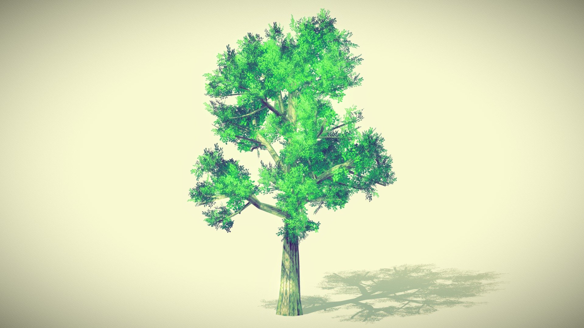 Big sized Anime/Manga style tree about 25 meters high.

technical detail:
* format: Fbx (only)
* triangles: 5 895
* vertex: 15 878
* Mateirals: 5
* textures: 5
* textures size: 512(x1) 1024(x4)
* opacity: yes
* mask: no