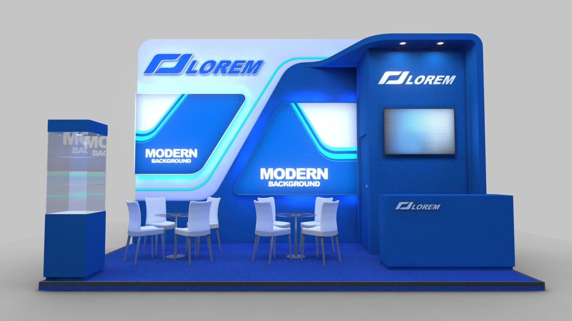 Exhibition stand 3D model (LBR) 18sqm / 6x3m

unit: cm

max height: 410cm

Polys: 64.180
Verts: 42.763





Native format: Autodesk 3Ds max 2018 / V-ray 3.60.03 render




Format: 






Autodesk 3Ds max 2105 / Default scanline render 

Fbx standart map

fbx V-ray complete map (embed)

Obj standrt map

Obj V-ray complete map (embed)
