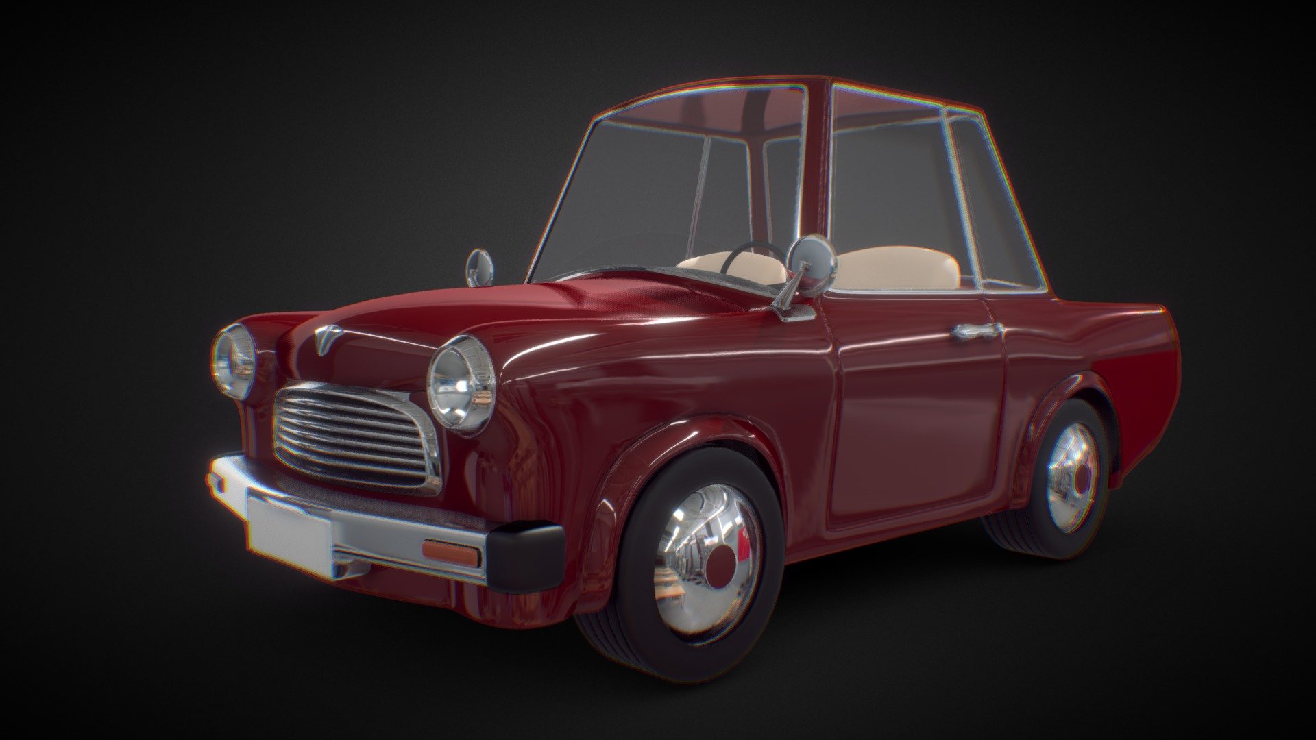 A toy/cartoon car to try how to model a car, Please feel free to share and mix my models.
Modeled using Blender