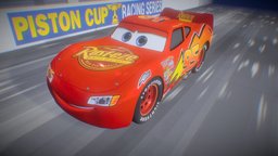 Lightning McQueen in Action red, driving, speed, pixar, racetrack, motion, moving, running, lightning, mcqueen, lightningmcqueen, vehicle, car, hinxlinx, ericlynxlin, elynx, pitsoncup, drivingcar