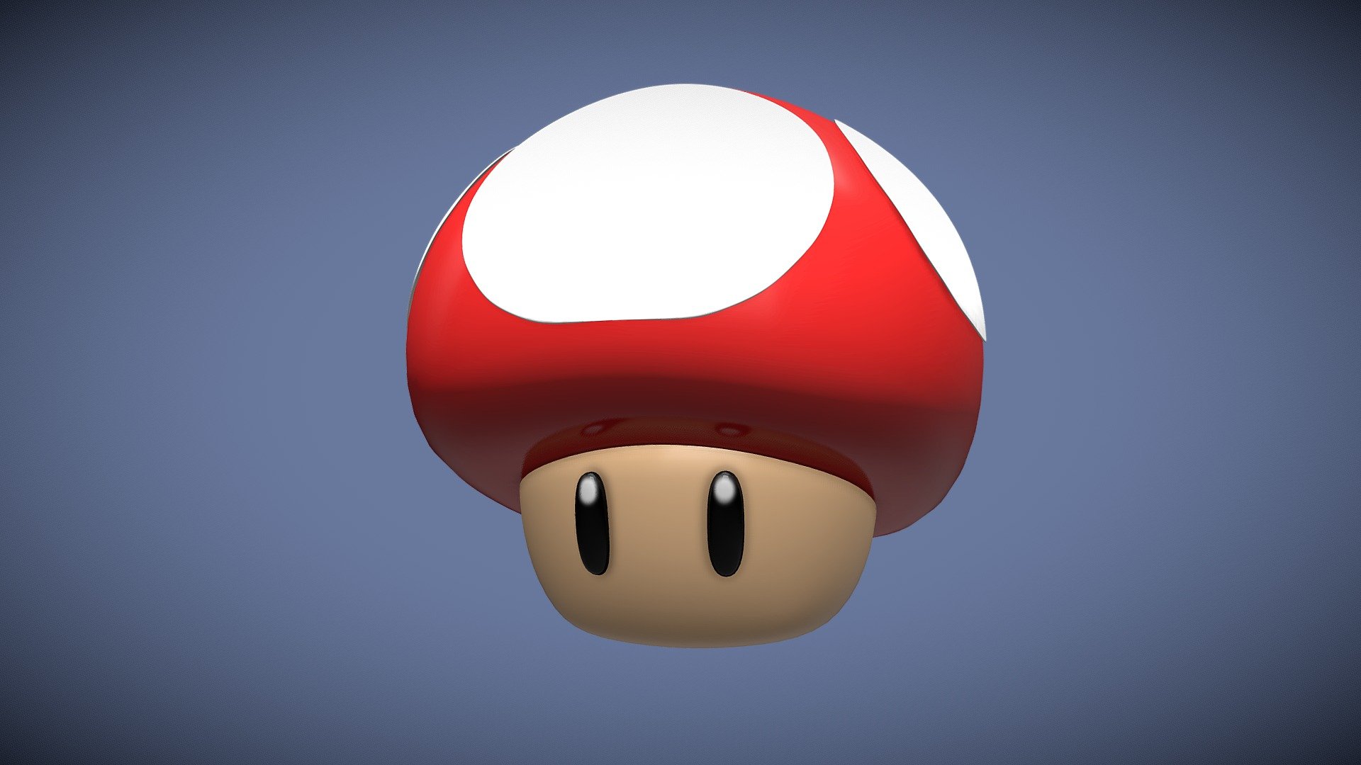 A Mario Mushroom 3d Model. Created With Blender.