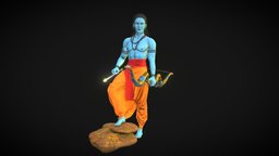 shri ram indian, god, india, ram, ramayana, hindu, ramayan, rama, hinduism, shri, hindugod, blender, blender3d, hindustan, indiangod, shriram, hindugods