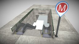 3D Subway Entrance france, object, paris, train, vray, exterior, underground, entrance, unreal, metro, tube, obj, ready, easy, subway, railings, fbx, realistic, old, station, real, transit, metropolitan, escalator, modeling, unity, unity3d, architecture, asset, game, 3d, low, poly, model, design, city, street, interior, modular, environment, enine
