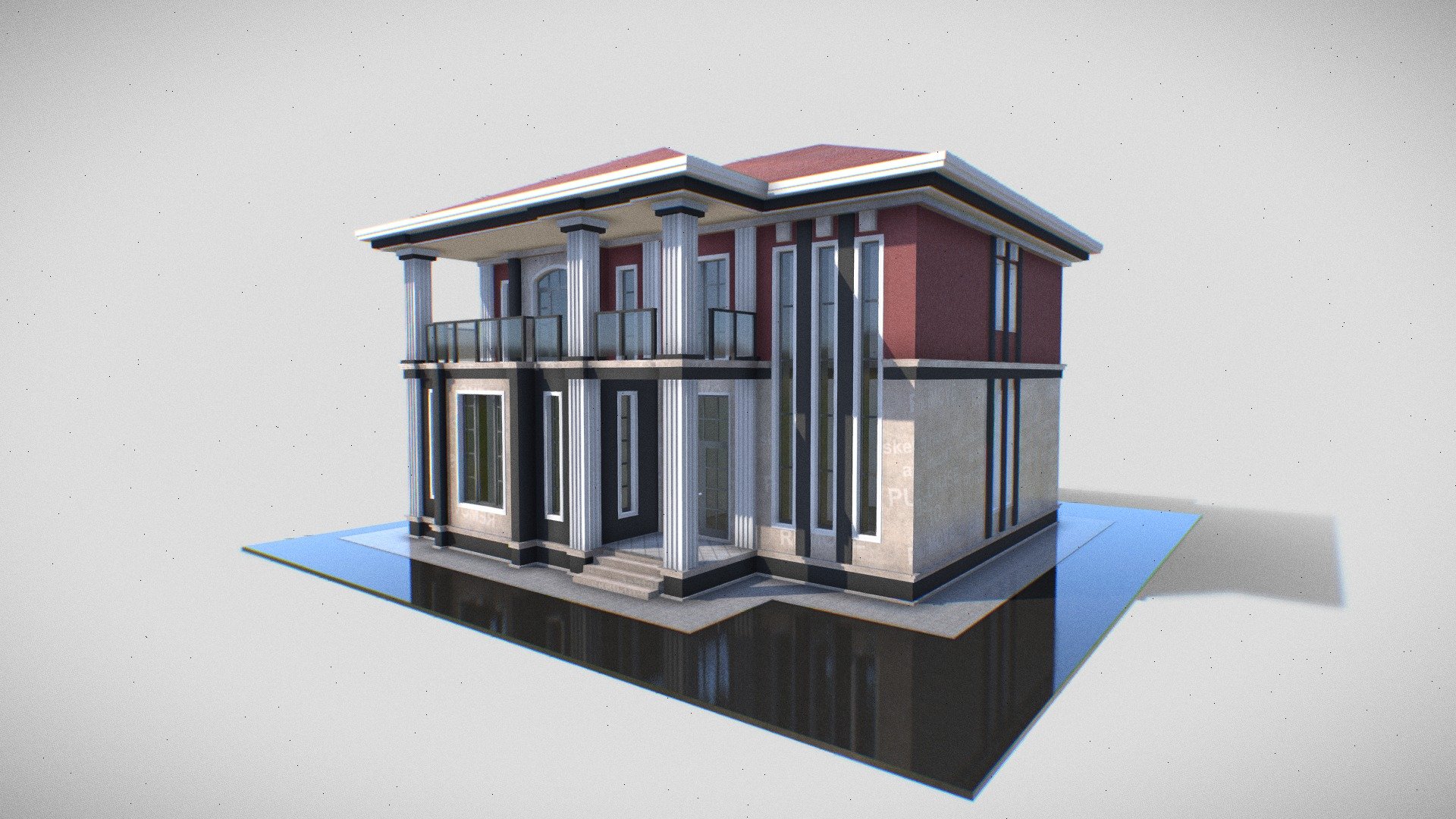 Modern villa ( UPDATED 06/2023 )

! Restricted to resell or reshare models after purchasing
After purchasing a 3D model, it will be available for download WITHOUT WATERMARKS in various 3D formats:
Blender 3.5 / Obj / Glb / Fbx / Dae / 3dsmax  - attached as an additional zip archive.
Any questions: sketchfab.vra@gmail.com
