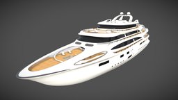 Yacht - 50m - Original design yacht, shipping, cruiseship, realistic, cruise, boating, realistic-gameasset, yachting, yacht-design, boatmodels, ship, boat, yachtmotor, yachtboat, noai