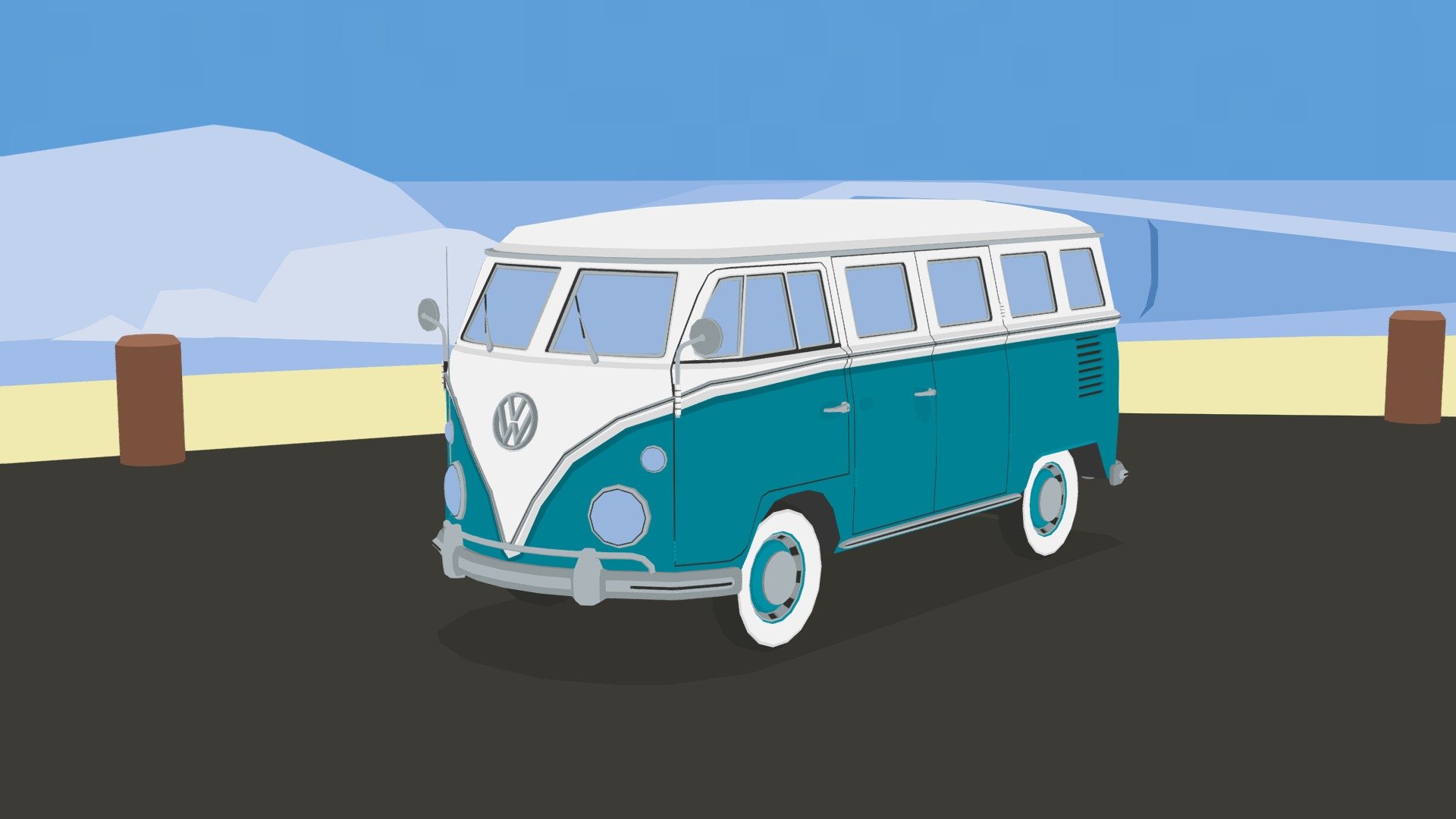 This is part seven of a series of unique automobiles I will be doing over the next few weeks. The aim is to produce one automobile each week, using reference images from a specific decade. I will create an automobile each decade from 1920 - 2020.

Hope you enjoy this Volkswagen Kombi from the 1960’s!