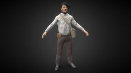 WW2 French Resistent character france, french, ww2, soldier, civilian, resistance, character, man, human, rigged
