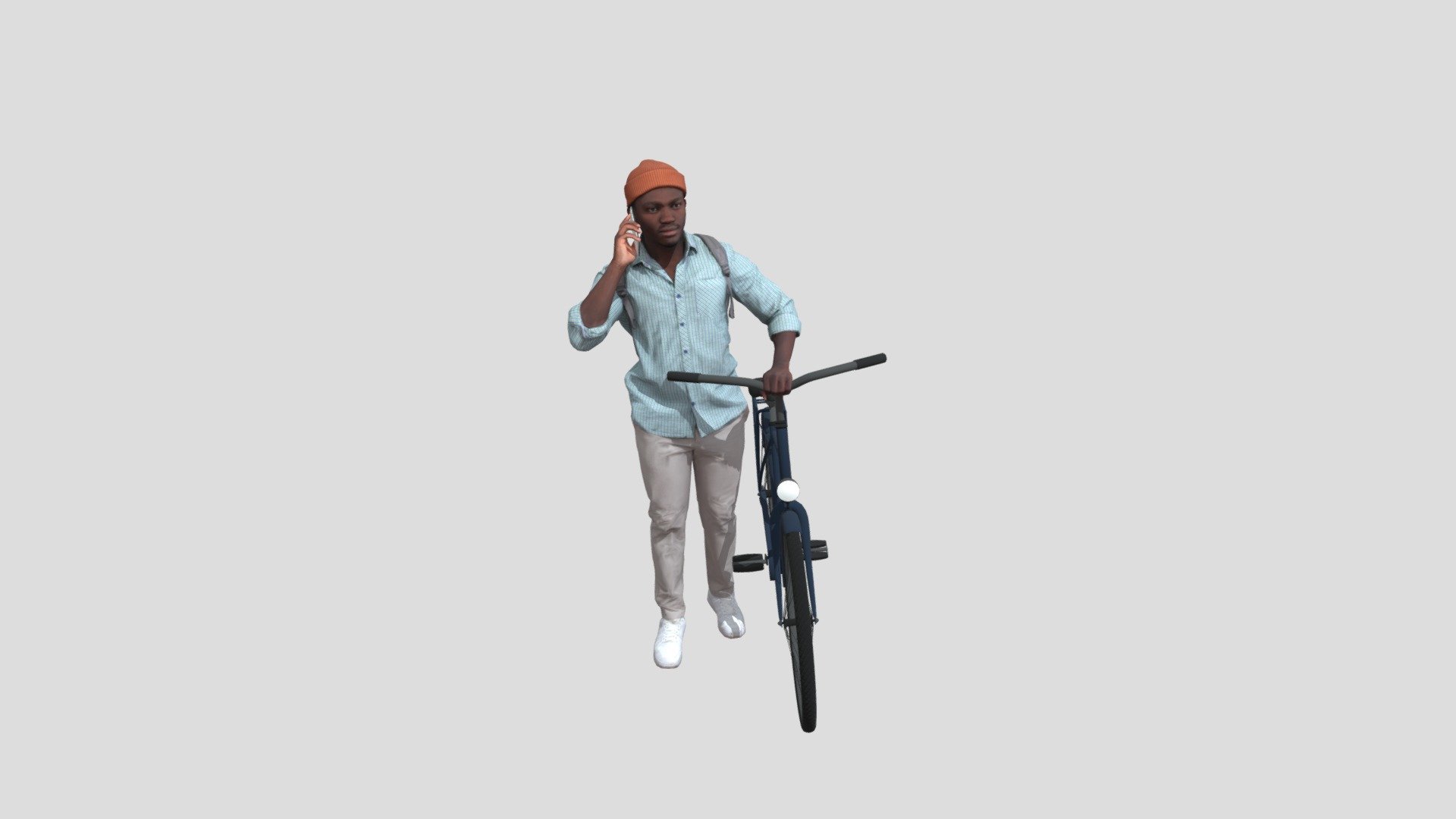 Naturally looking 3d posed model with high quality mesh and textures. Each model comes with realistic blend material (100k), optimized simple material (30K) and 4 different color variations.

Details:
3 LODs of the model: ( LOD0: 100K mesh + 8k textures, LOD1: 30K mesh + 4k textures, LOD2: 10K mesh + 2k textures )
PBR textures: Color, Specular, Roughness, Normal
4 color variations per model
All Masks for color variations included
Model release signed

Fileformats:
.Obj + .Fbx
Blender: Cycles + Eevee | .blend

Check out our entire 3D people collection at: https://humano3d.com/

Included 4 color versions of our model:

