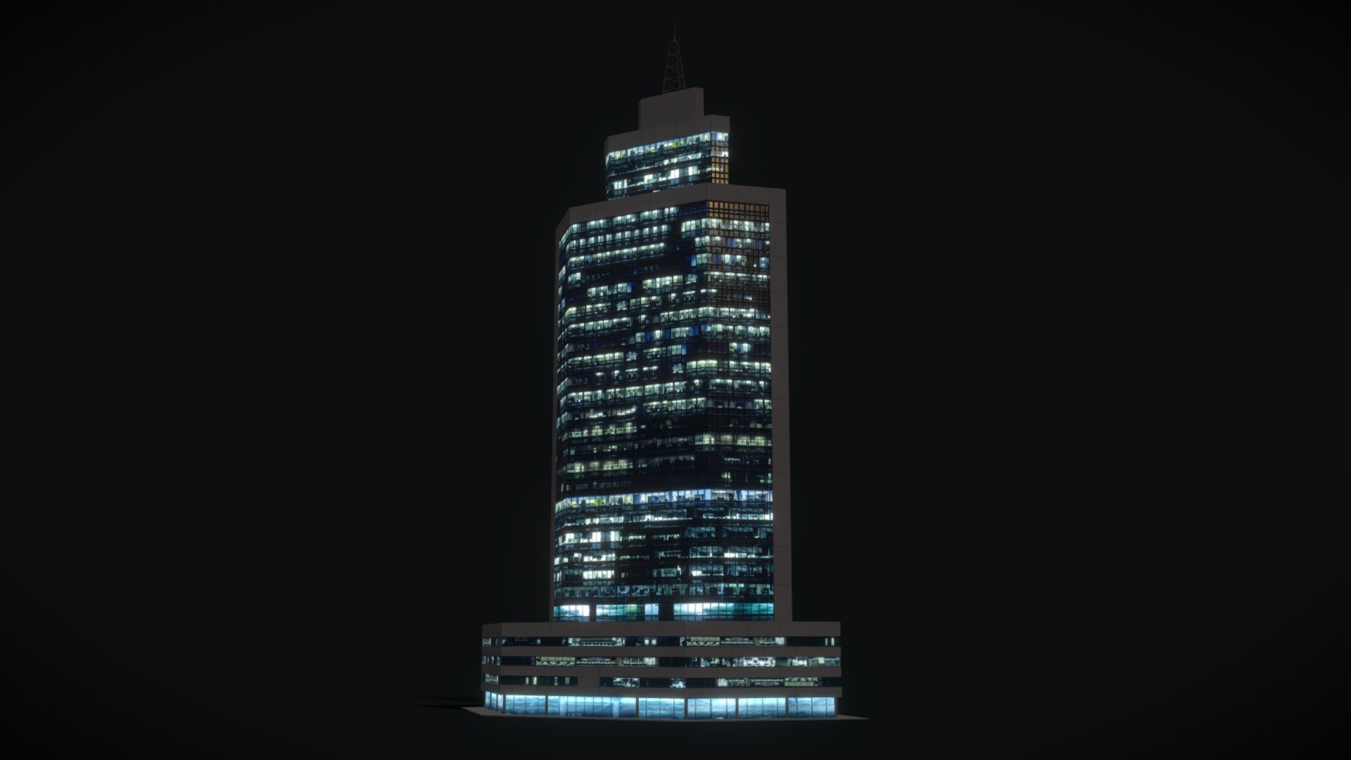 **
Can be used in Real-time, VR/AR, Game Engines, Visualization projects.

Optimized for medium and far views. Perfect as a background building or top view.**

Textures resolution - 1024x1024px
* Color
* Gloss
* Bump/Normal
* Emission Day/Night

You can find this 3d models on CGTrater store (Search &ldquo;apartment building day and night