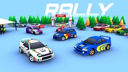 ARCADE: Rally Cars forest, rally, retro, pack, dirt, dirty, racing, stylized, race, noai
