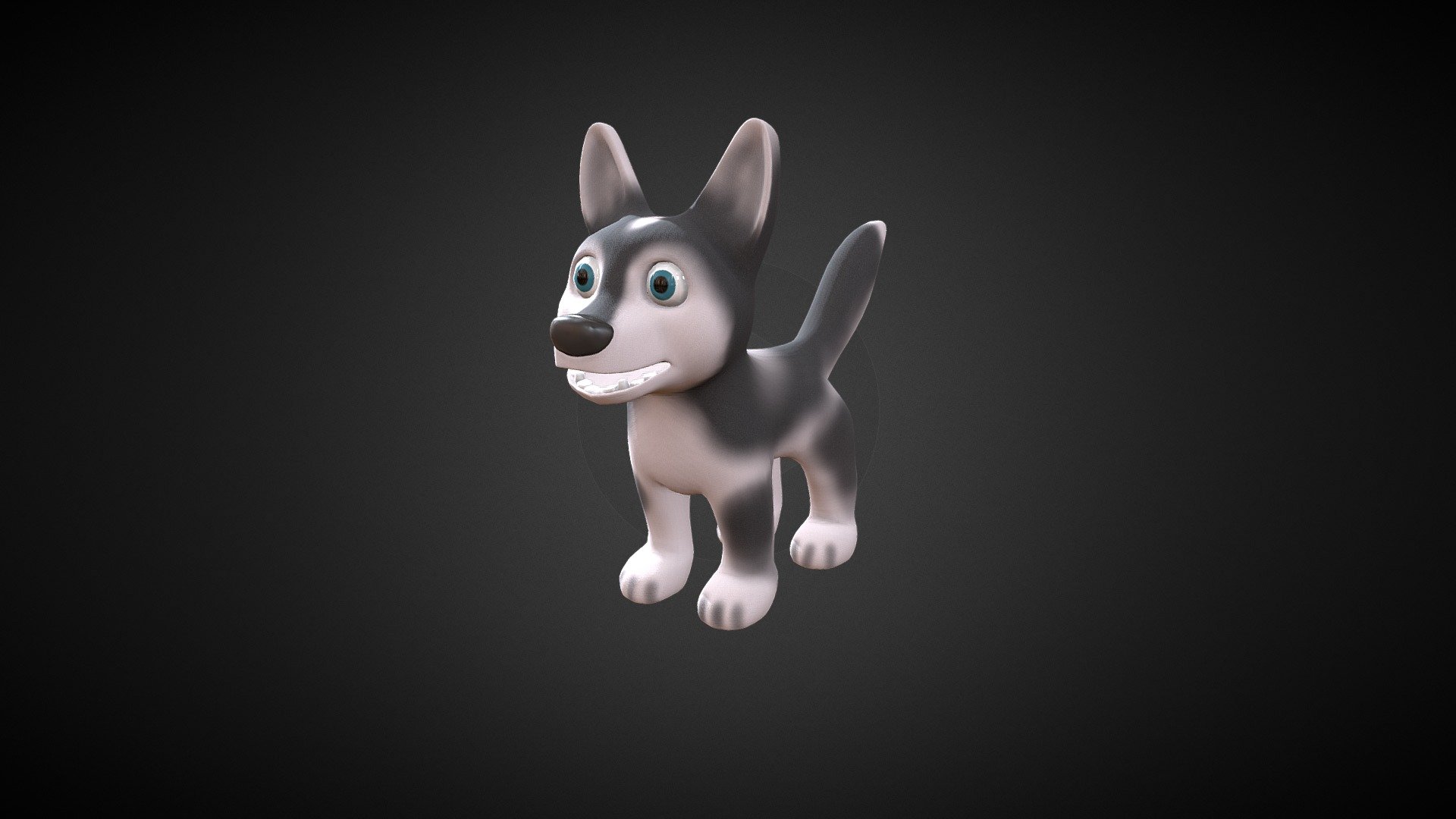 This is a cartoon dog, made in blender and textured in substance painter. It was used for an animation.