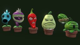 Plants vs Zombies (2) autodesk, fanart, plants, games, videogames, fan, textures, 3dart, sculpting, classic, renders, plantsvszombies, fanart3d, oldgames, substancepainter, maya, render, 3d, blender, zbrush, 3dmodel, plantsvszombiespeashooter, popcap
