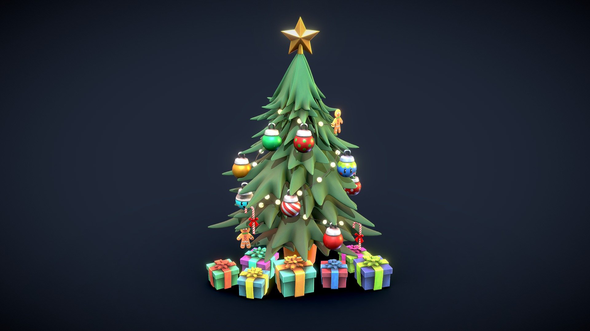 Christmas Prop Pack

• Fully Textured and Modular

• 4K 16Bit Textures (Can be scaled down)

• PBR Ready (Metalness/Roughness)

• 5 Props, Multiple Color Variations

• File Formats: .fbx, .png, .blend