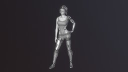 Project-Epsilon experiment, cyber, corp, cyborg, metal, epsilon, implant, prosthesis, biotech, evolved, substance, painter, girl, blender, zbrush