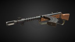 WW2 Style SMG ww2, substancepainter, substance, painter, maya, photoshop, guns