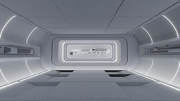 Sci-fi VR room baked room, universe, 360, spaceships, lab, spacecraft, laboratory, baked, vr, corridor, game, scifi, sci-fi, interior, space, spaceship, wirehouse