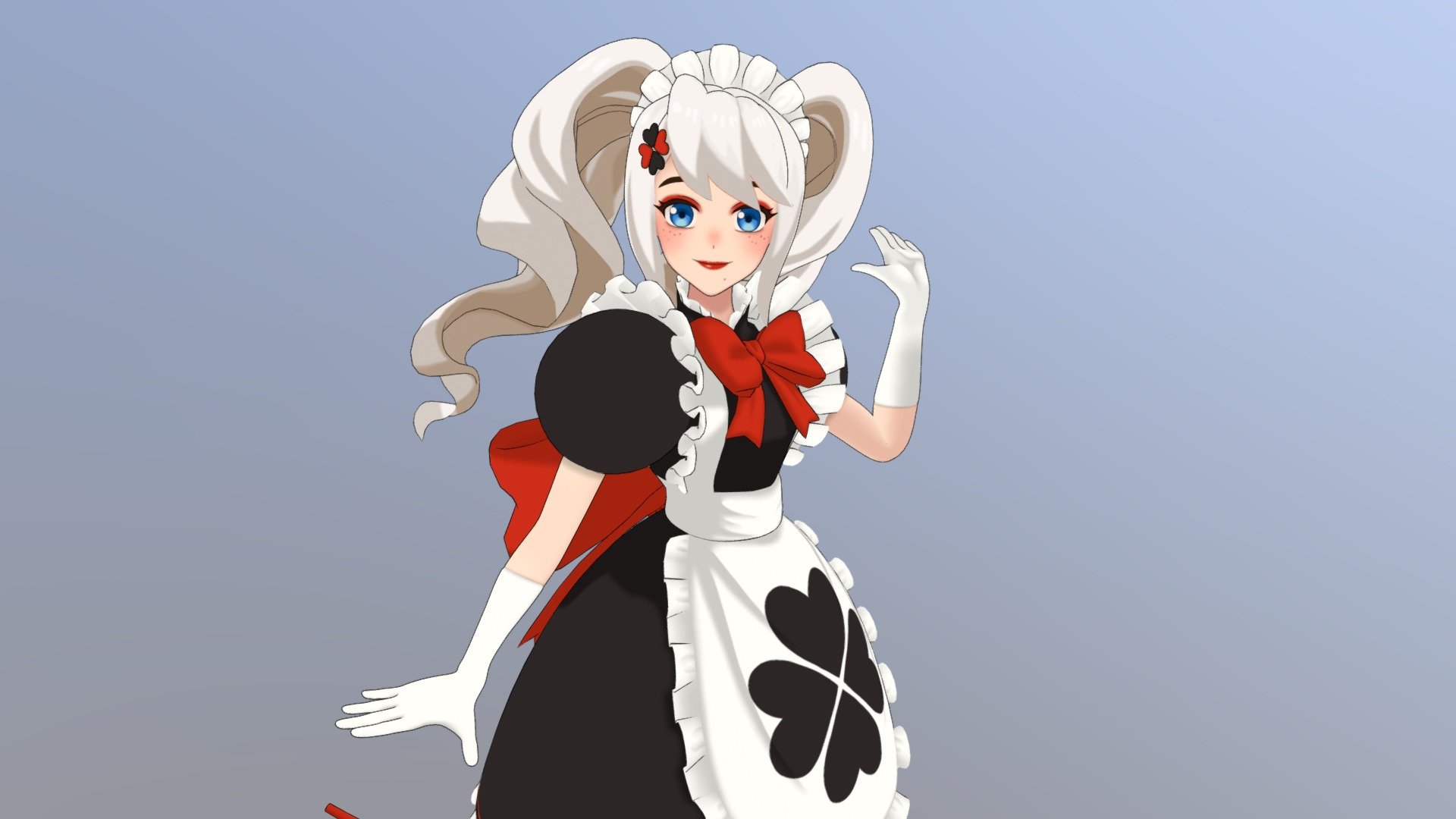 A great commission for @Maid_Cloverly I had the pleasure to work on!

For Comm Info: https://ichla3d.carrd.co

Fully rigged for VRChat and with 10 different espressions


She also has a different hairstyle and face textures

