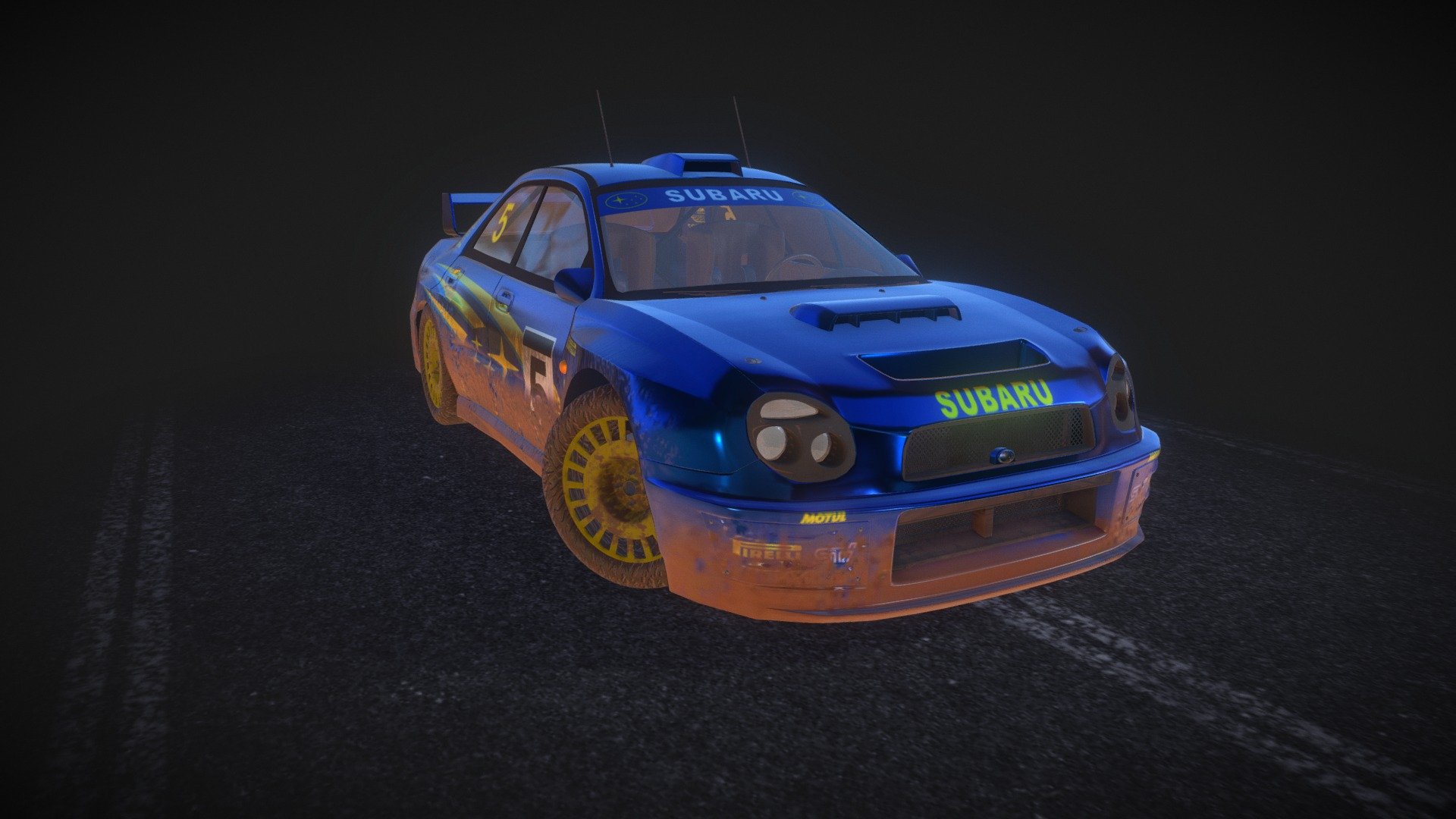 Subaru Impreza 2001 Rally

The Subaru World Rally Team (SWRT) was Subaru's World Rally Championship (WRC) team. It used a distinctive blue with yellow color scheme that is a throwback to the sponsorship deal with State Express 555, a BAT cigarette brand popular in Asia. 555 logos were found on Subaru cars from 1993 to 2003. Subaru's WRC efforts date back to 1980, however, the team, in its current form, has existed since 1989, when the British firm Prodrive took over its operations, and its base moved from Japan to Banbury, England.