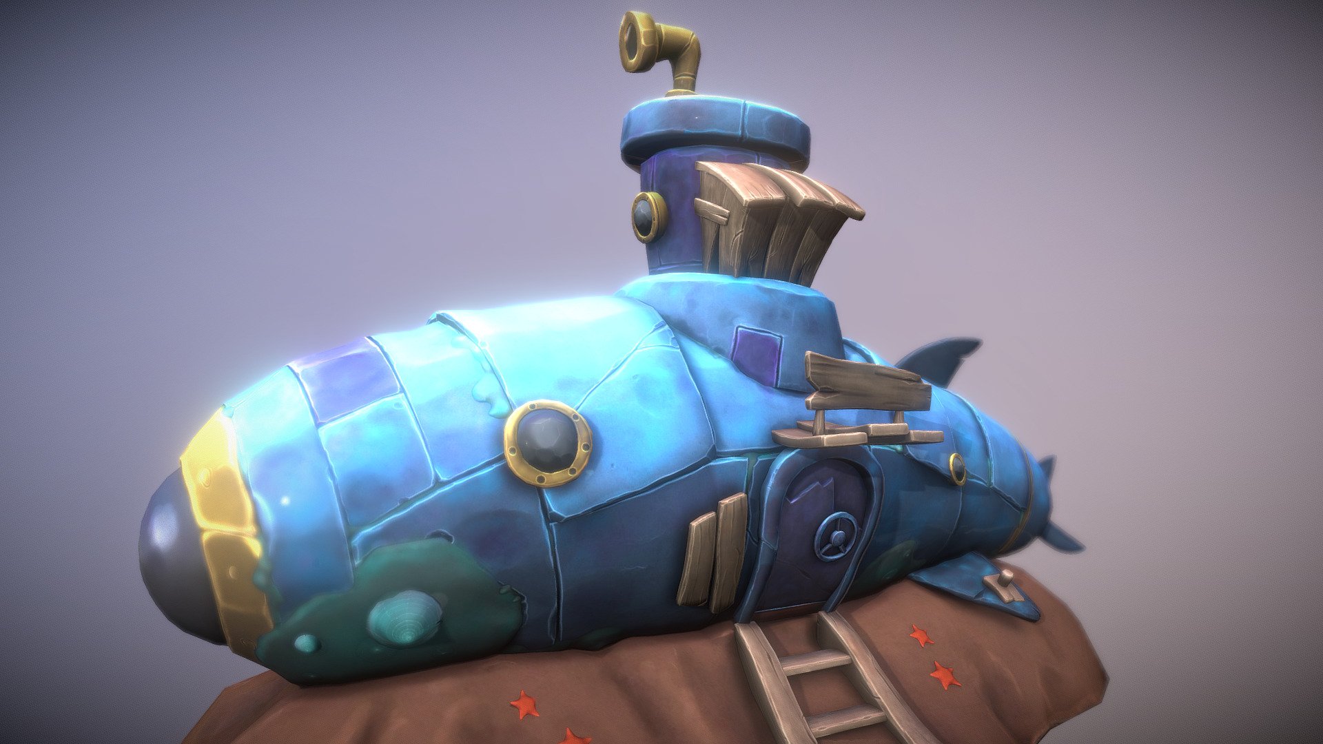This is a hand-painted Submarine House. It's excellent for any exploration, RPG, sea, or VR game.




•Details:



•Mobile-friendly:

Polys: 10,314

Verts: 9757





The model includes a 4096 x 4096 hand-painted texture.




Feel free to contact me for info or suggestions.