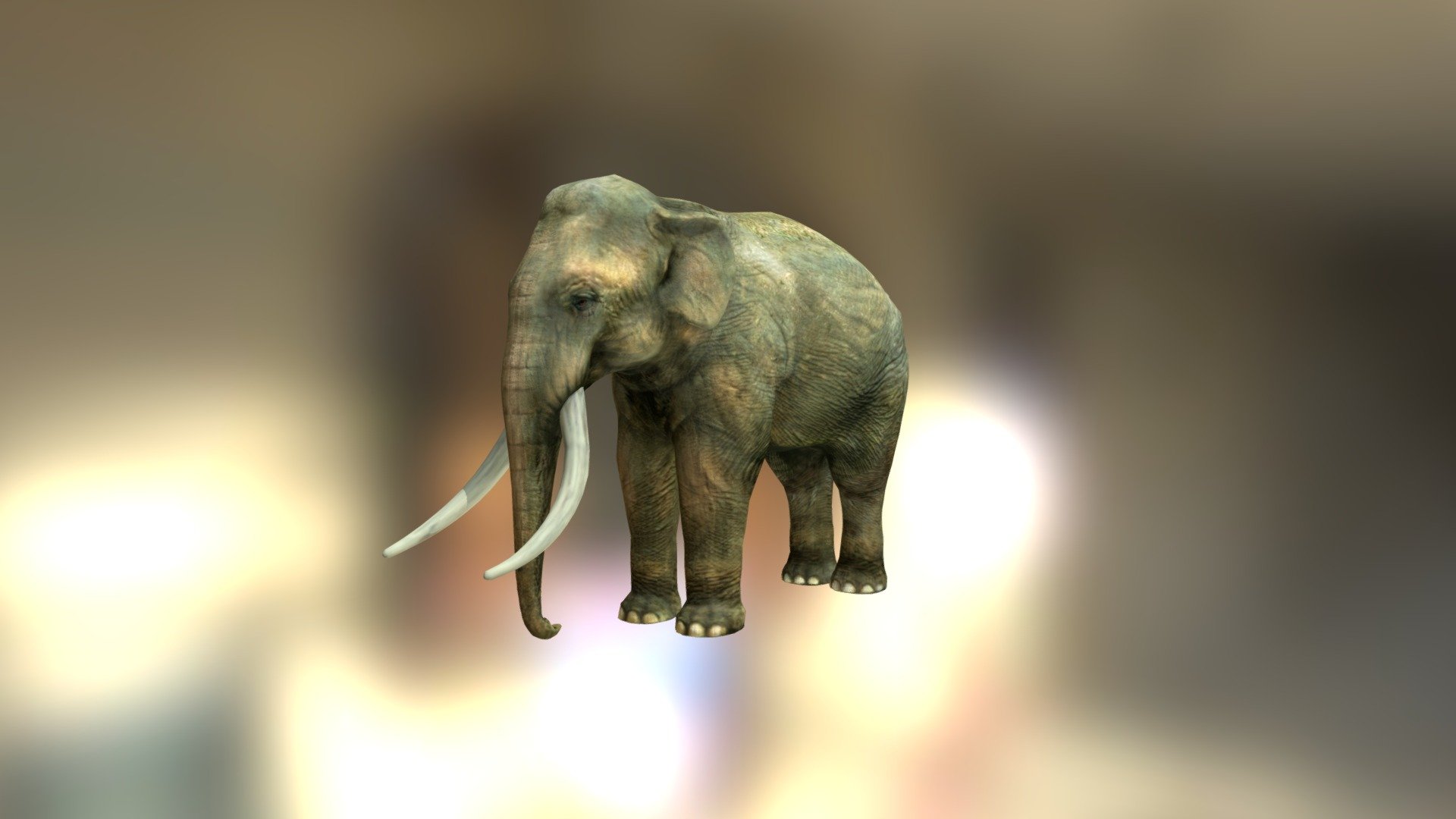Low poly elephant.
