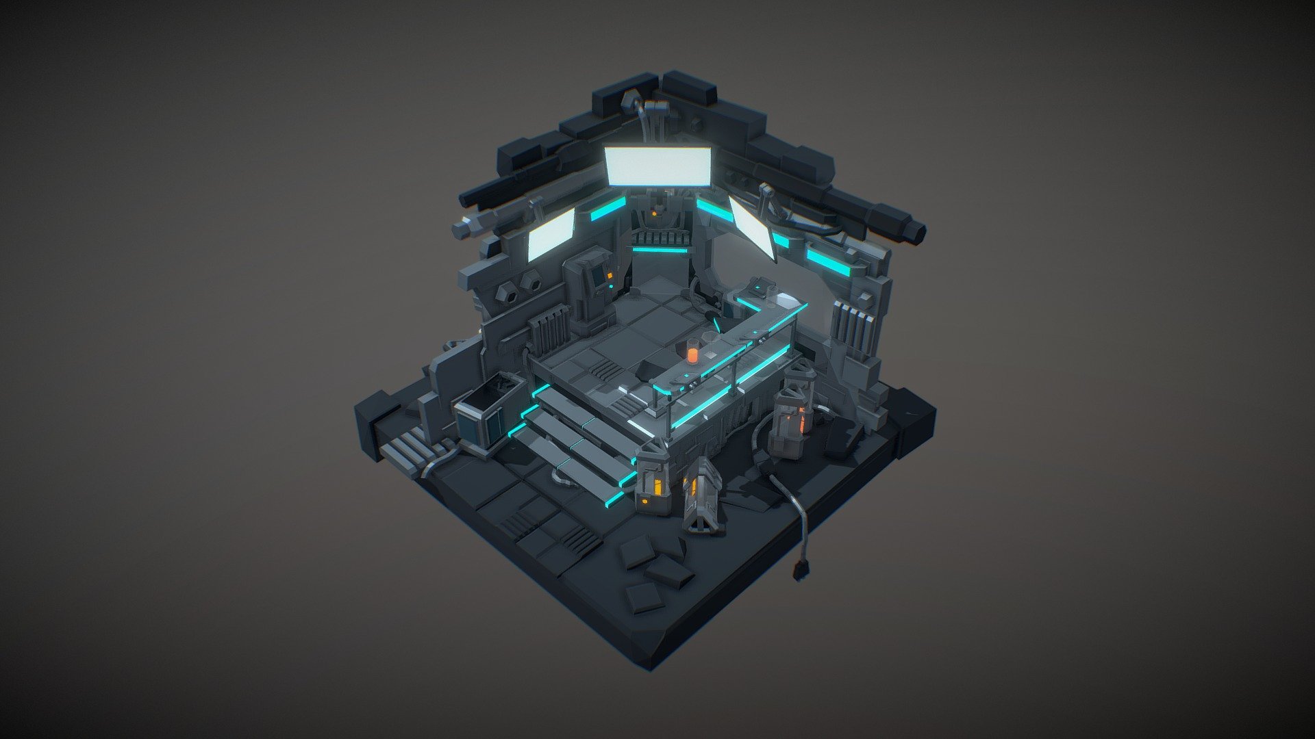Modeled entirely in Google Blocks.