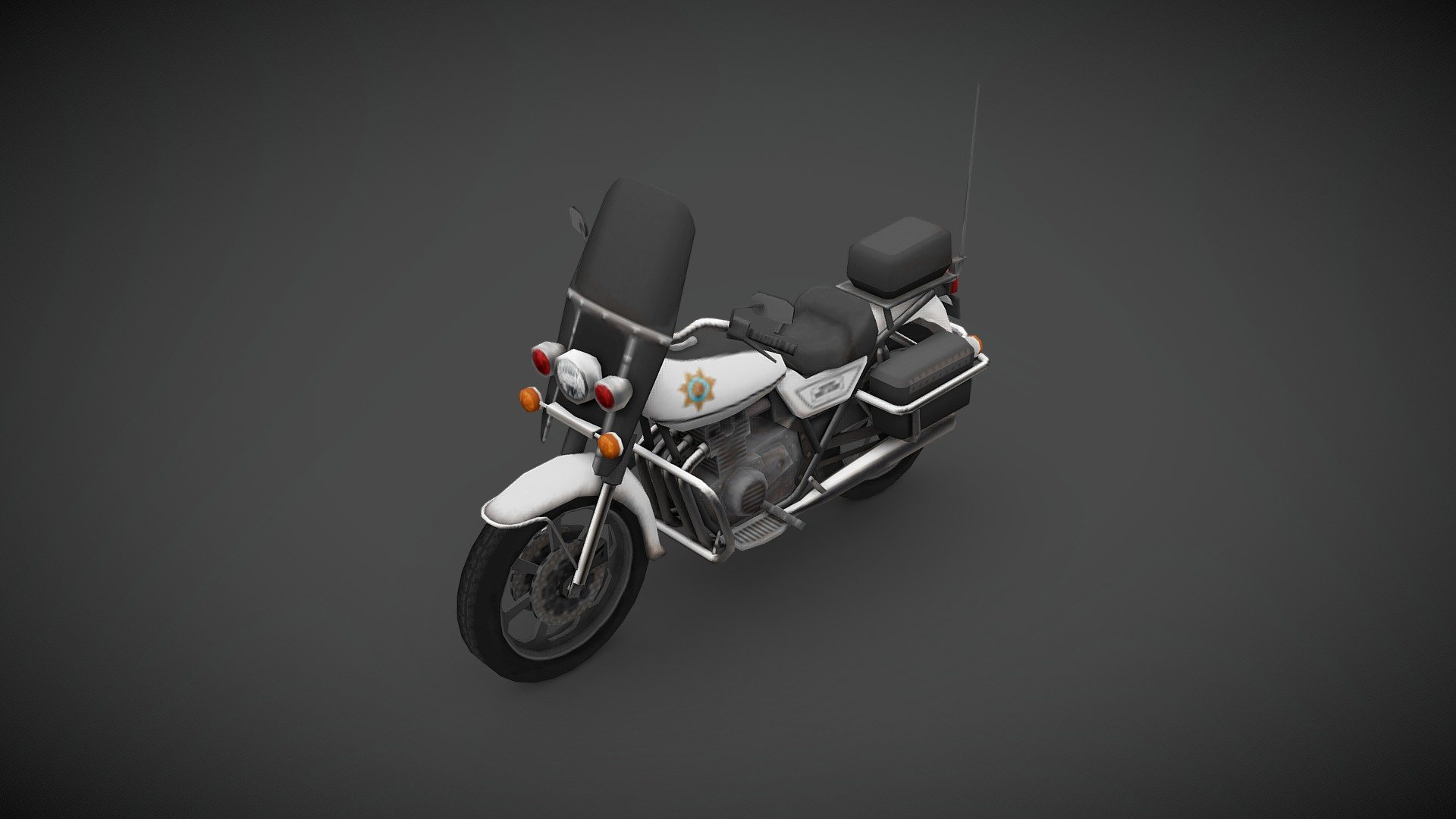 Showcase of a 1980 Kawasaki Kz1000 Police from TV show CHiPs, I've made it for project ZOMBOID, low poly but with a high detail texture, optimized for the game engine. This version is not a 100% true to the original since there are some compromises I’ve had to make to present it here.

You can find the actual version in project ZOMBOID STEAM Workshop.