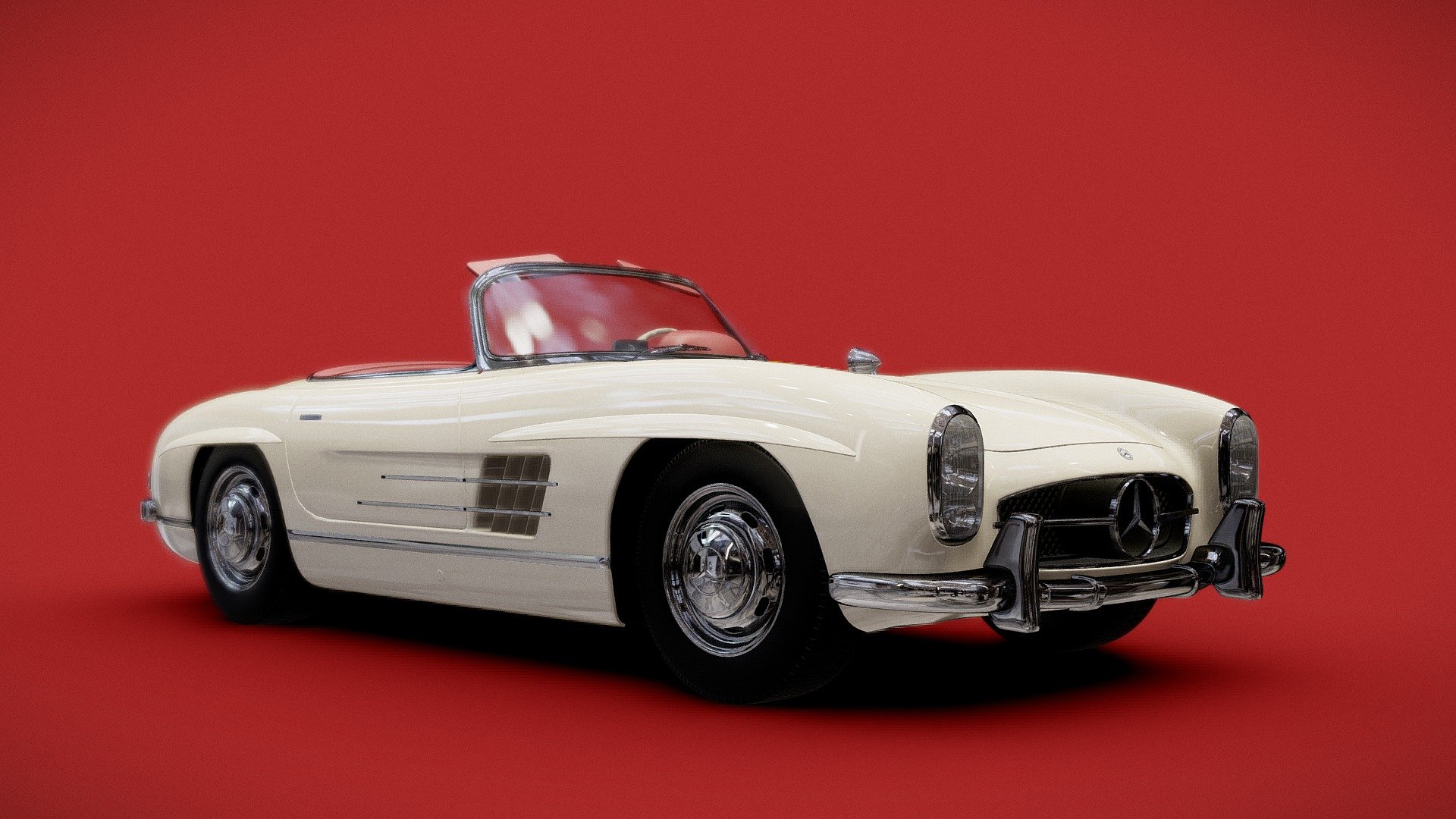 **3d car model of Mercedes Benz SL300 roadster

fully editable / rigable

by getting this model you have full control on meshes and materials

you can even subdivide all parts in blneder for having better looking details.

you can support me by folowing me on instagram

my ig: ZIRODESIGN
