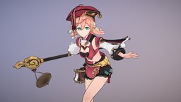 Genshin impact - Yanfei 3d-model, anime, genshin, yanfei