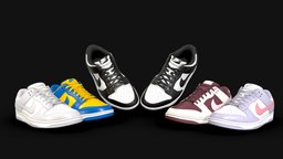 Nike Dunk Variety Pack 2 shoe, style, leather, white, fashion, panda, pack, clothes, nike, value, realism, outfit, sneakers, sb, dunk, dunks, ucla, character, pbr, low, black, noai