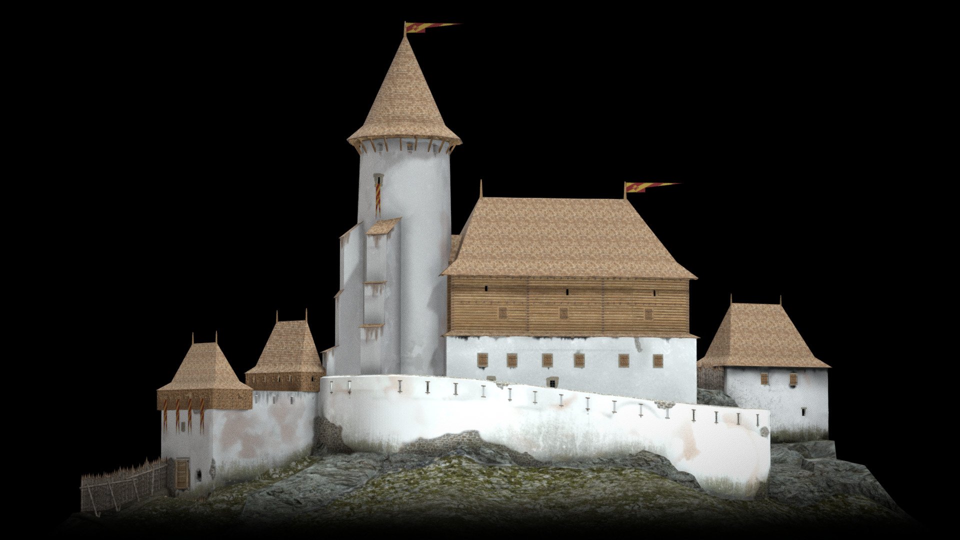 This medieval castle stands in central Slovakia. This is its castles core at the late Gothic period. Whole animation of construction is presented at an exhibition in the holographic pyramid at Stará lubovňa exhibition. The model has modeled interiors, which are not published in this model - maybe later&hellip; 

project page: https://community.foundry.com/portfolio/32561/medieval-castle
youtube: https://www.youtube.com/playlist?list=PLkDfjdDpi15HNpDet42bsx1wI3frSV0lh
hologram: https://www.napalete.sk/hologram-na-lubovnianskom-hrade-ukaze-jeho-historiu/

mapa: https://mapy.cz/s/fozuhebadu