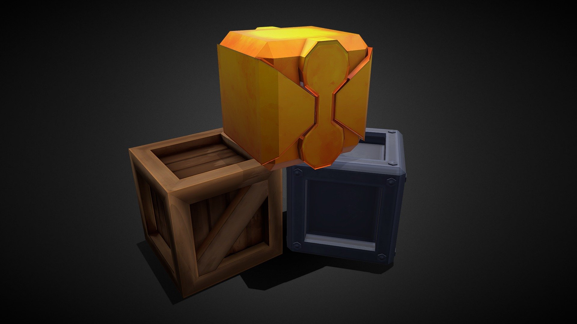Stylised Crates based off Terraria! working with Substance painter to create a new style I am working on, hope you like it!