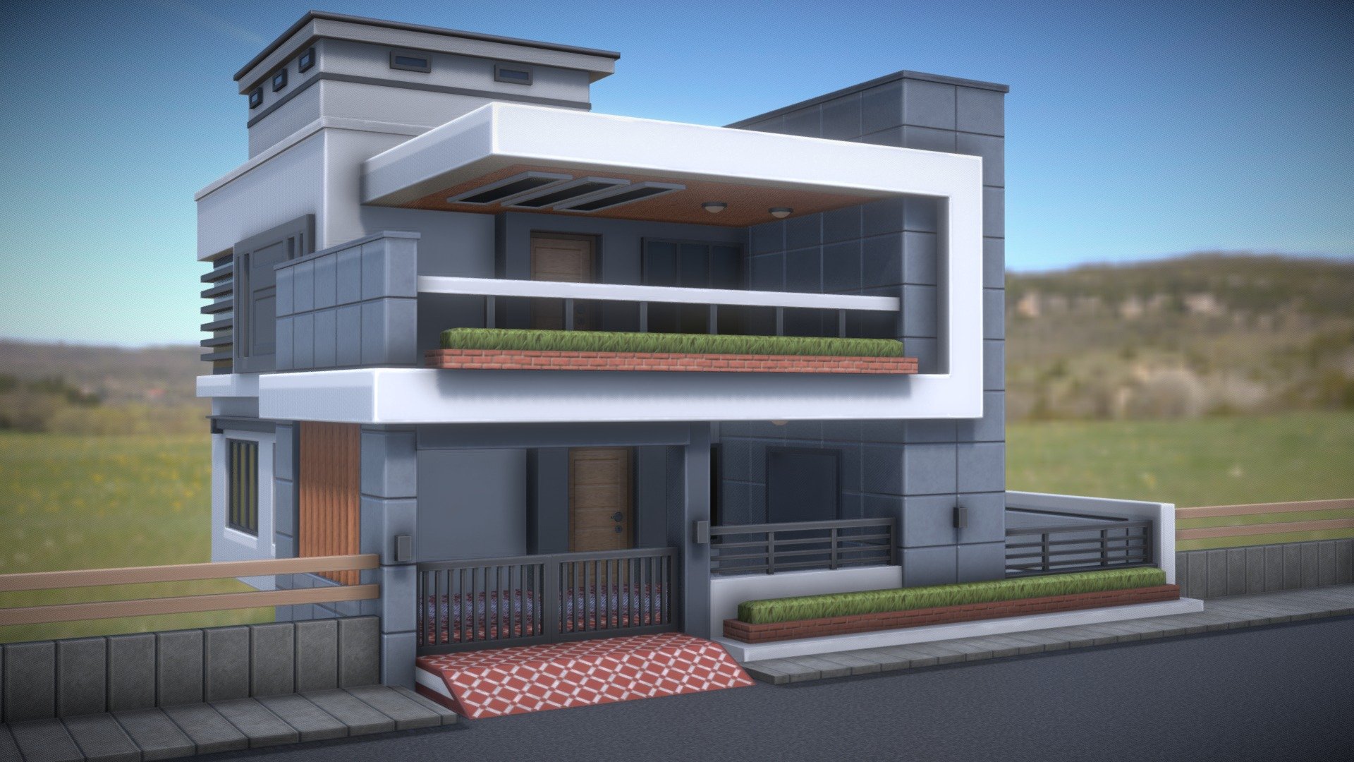 First Modern House i made in Blender and Substance Painter, The Reference i Found on Google

I will made this available for download soon!