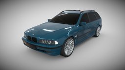 BMW 5 Touring E39 1997 "remastered" bmw, caravan, touring, rims, 1997, 540, bbs, e39, 540i, car