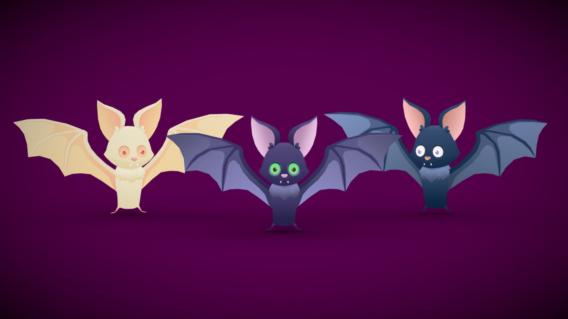 Cute Little Bats

Bring the spooky of halloween to your next project with this stylized cute bats!
A pack of 3 cute stylized and toony bat models, textured with gradient atlas, so it is performant for mobile games and video games.

There are more assets  to add to your game scene or environment. Check out my sale.
If you need more assets in this style. contact me.

**I also accept freelance jobs. Do not hesitate to write me. **

*-------------Terms of Use--------------

Commercial use of the assets  provided is permitted but cannot be included in an asset pack or sold at any sort of asset/resource marketplace.*

9213140

5207418