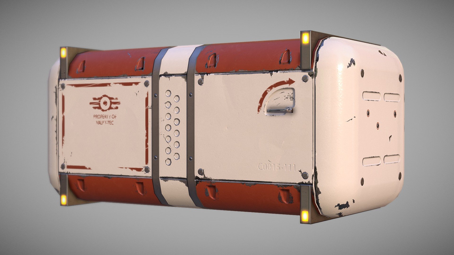 


Storage Crate

Fallout Tribute

This is my Fallout Storage Crate Tribute. I wanted to add some extra color to the storage crates found in Fallout 4. This isn't meant to be perfectly accurate. This was a project for school and needed to be an efficient model in terms of geometry and textures.
Maps are 2048x2048

I'd like to revise some of the decals, but over-all I'm happy with it. 


Programs Used



Maya 2017

Photoshop

Quixel Suite 2.0


Check out my other work here.

Andy.