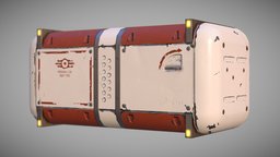 Fallout 4 Vault-Tec Storage Crate paint, vault, crates, quixel, bethesda, damaged, normalmap, metal, fallout3, fallout4, quixelsuite2, maya2017, photoshop, substance-painter, container, fallout, practice