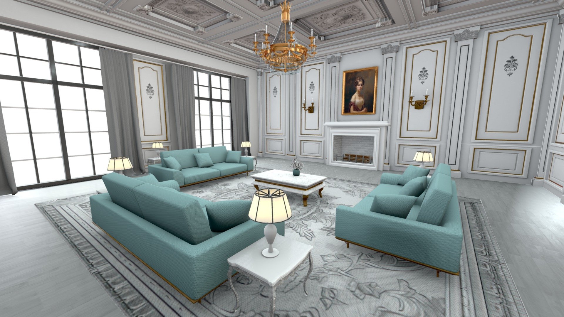 Introducing the Elegant Neoclassical Living Room, a 3D asset that seamlessly blends classical grandeur with modern comfort. With its meticulously crafted proportions, ornate moldings, and columns, this asset exudes historical charm. The gold accents add a layer of opulence, while the grand chandelier crowns the space with grace. Perfect for architectural visualizations, interior design simulations, or historical scenes, this versatile asset is a must-have for creators seeking to transport their audience to a realm of timeless elegance.

Available on FAB: https://www.fab.com/listings/98d17519-e160-44db-b1e2-4d37a0cd4f59