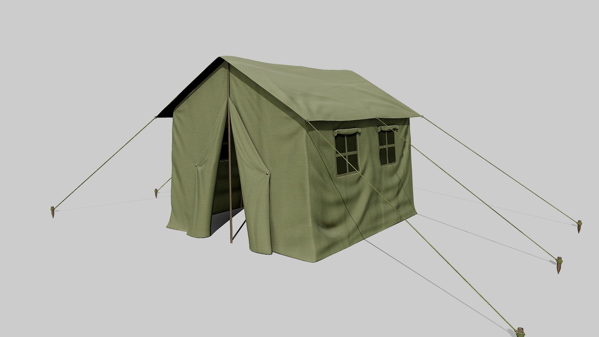 Camp Tent for environment filling. 




Premium Quality PBR model ready for use in AR, VR, Realtime Visualizations, Games with 4K Textures.

This model can be easily exported to other 3D programs, such as Maya, Cinema 4D, Unreal Engine, Unity, etc. Ready to RENDER.

Blender File Included

glb file Included

Unity Package Included


Includes high-resolution 4K textures.




[ USAGE ]



This model is suitable for use in broadcast, film , advertising, visualization, games. etc


The model is accurate with the real world size and scale




[ GENERAL ]




Model is built to real-world scale




[GEOMETRY ]




Without Subdivision: Polygons: 27,378 Vertices : 14,159




[ TEXTURES ]



Textures Formats: PNG 4096 x 4096
