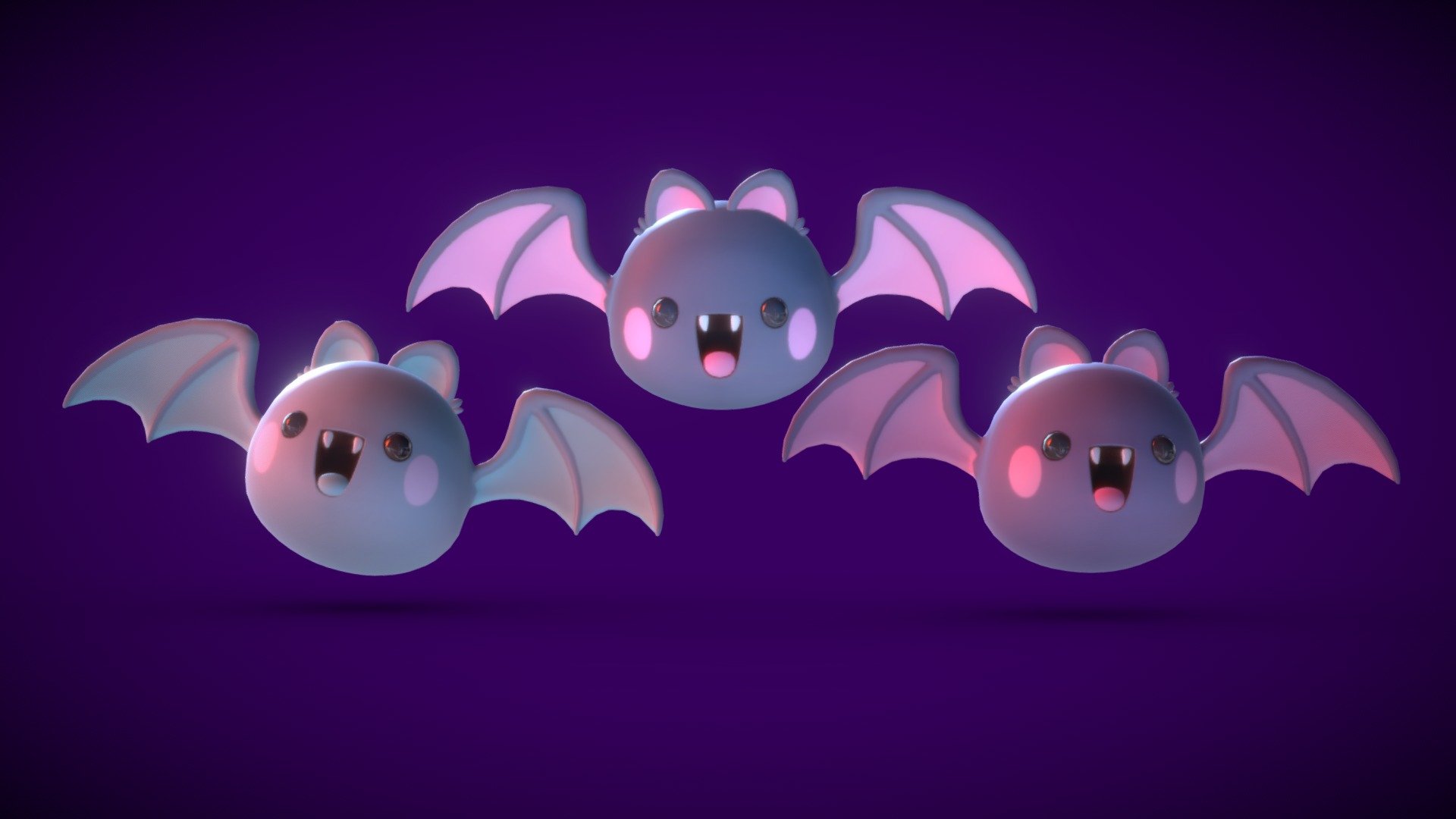 Cute Little Bats

Bring the spooky of halloween to your next project with this stylized cute bats!
A pack of 3 cute stylized and toony bat models with PBR material. 
Also works unlit

There are more assets  to add to your game scene or environment. Check out my sale.
If you need more assets in this style. contact me.

**I also accept freelance jobs. Do not hesitate to write me. **

*-------------Terms of Use--------------

Commercial use of the assets  provided is permitted but cannot be included in an asset pack or sold at any sort of asset/resource marketplace.*

9213140

5207418