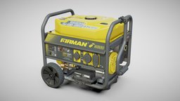 Generator - Firman 3650 power, camping, b3d, motor, generator, electrical, electricity, camp, fuel, engine, combustion, blender, pbr, lowpoly, electric, light