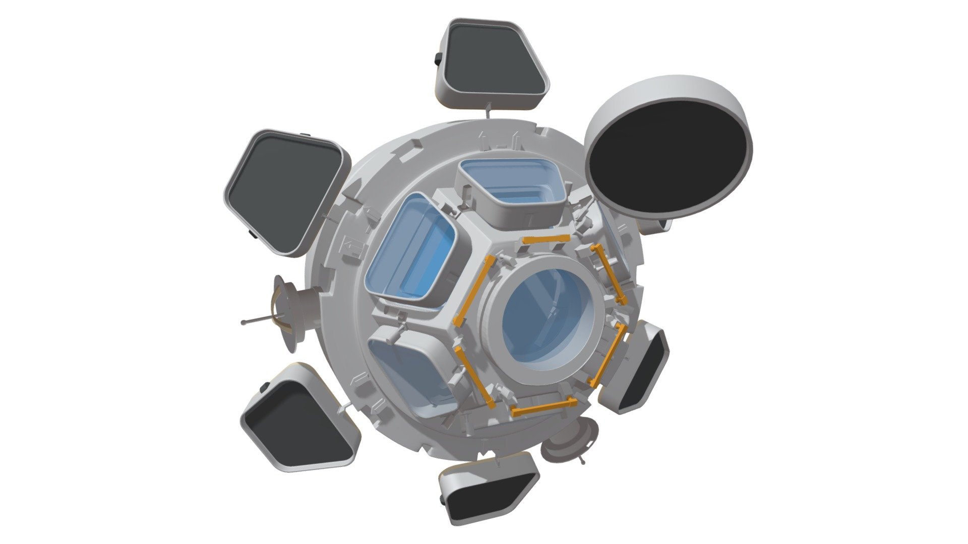 Detailed 3d model of ISS International Space Station Module Cupola.