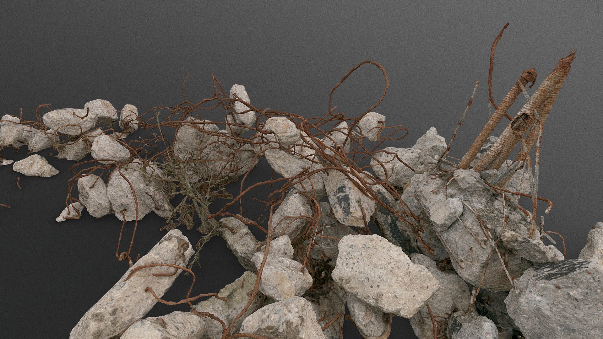 Rusty rusted steel rods bars scrap iron metal pile heap stack junk yard landfill

photogrammetry scan (150x36mp), 4x8k textures + hd normals