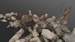 Rusty steel scrap rods and concrete bar, ruin, archviz, apocalyptic, soviet, rod, 3d-scan, rust, prop, vintage, concrete, pile, 3d-scanning, decay, megascan, scrappy, photoscan, photogrammetry, factory, industrial, ue5
