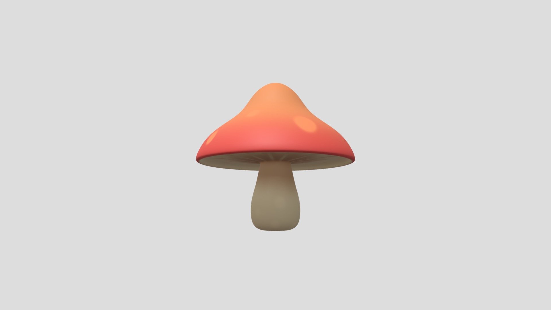 Subdivision Level: 2

Non-Mirrored.

Textures: 1024 x 1024, Multiple colors on texture.

Materials: 1 - Mushroom.

Shapes: Shape1, Shape2, Shape3 

Formats: .stl .obj .fbx .dae

Origin located on bottom-center

Polygons: 29184

Vertices: 14594

I hope you enjoy the model!