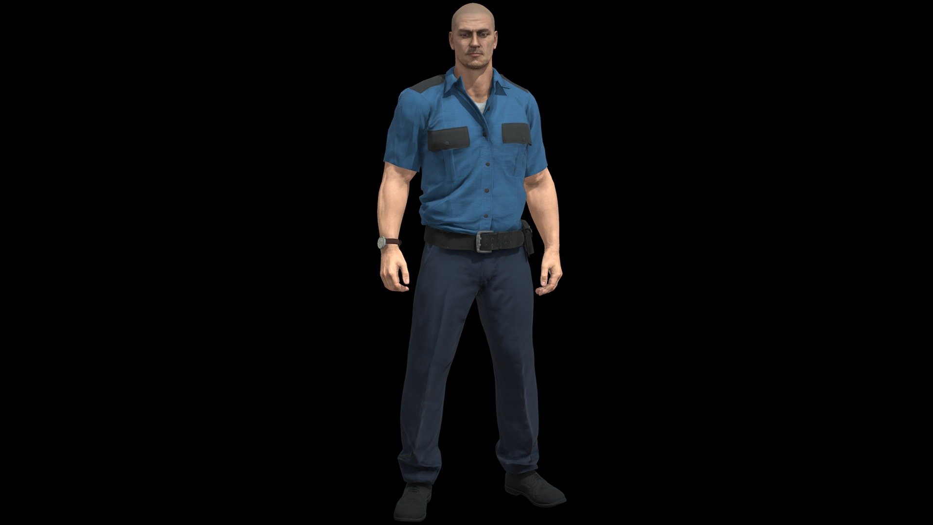 Police Man :

3d Game Ready Police Man Character.

High detail and realistic model.

Rigged, with high definition textures.

Complete archive in additional file
